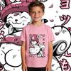 One Piece Chopper x Vogue Merry Anime Print Cotton T Shirt for Boys Girls Casual Summer Top Kids Clothing