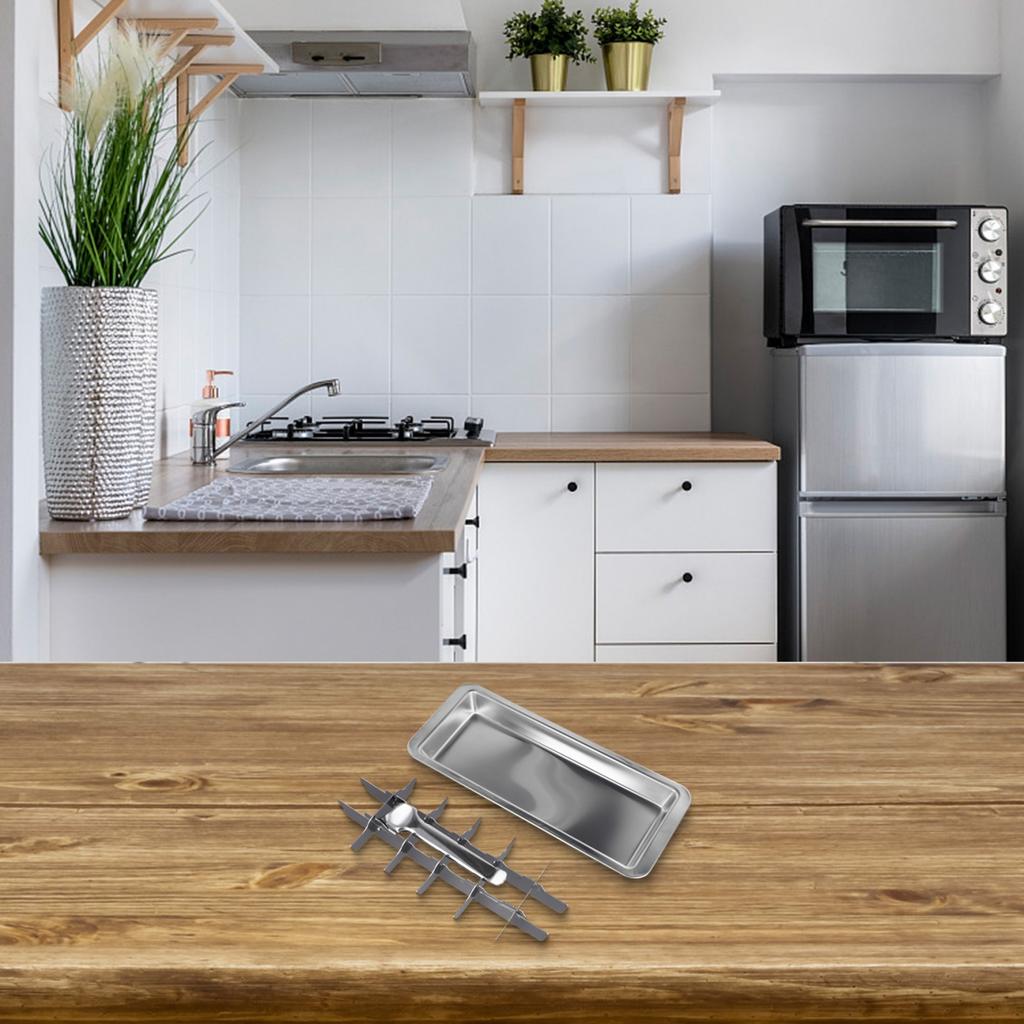 18 Slot Stainless Steel Ice Cube Trays Easy Removable Quick Freezing Silver