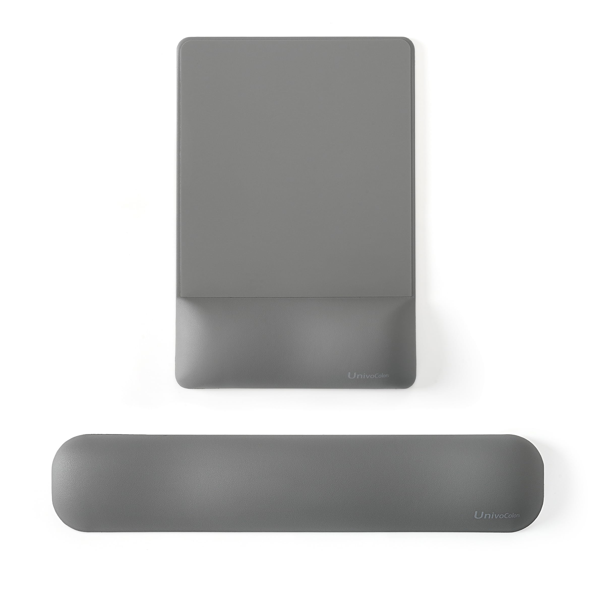 

UnivoColors Wrist Rest and Mouse Pad Premium PU Ergonomic Reduces Supports Memory Foam Pressure Relieves Wrist No Bottom Set, Material, Design,