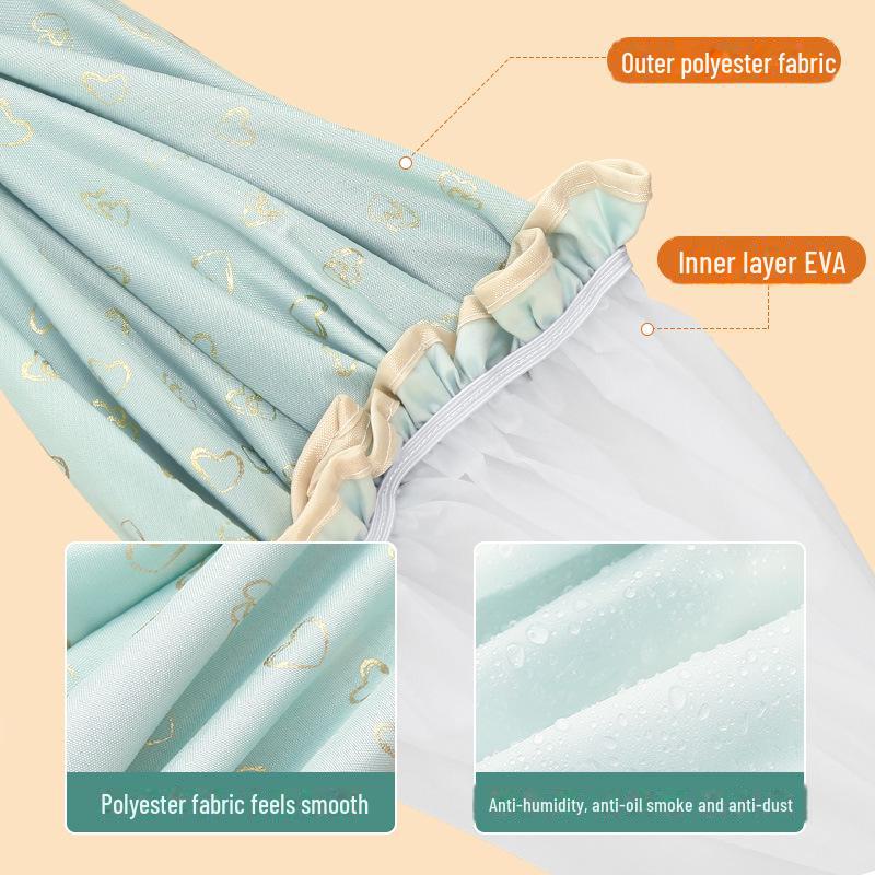 Waterproof Double-Layer Polyester Cotton Shower Cap for Women