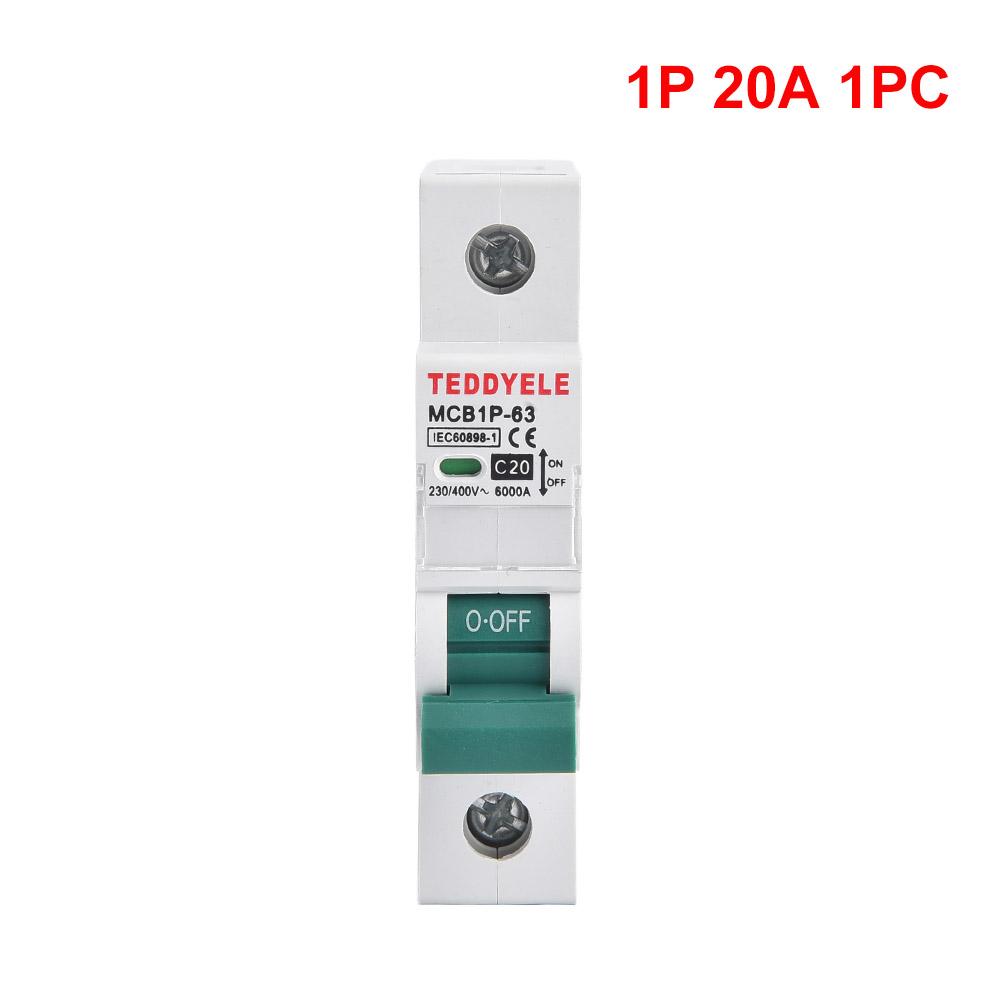 

TEDDYELE miniature circuit breaker 1P 6-63A can choose AC230/400V overload short circuit protection