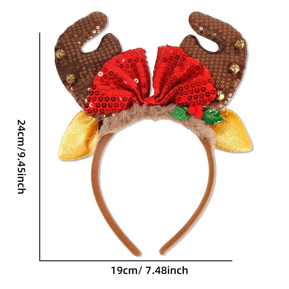 Snowman Antler Hair Hoop Red Hair Band New Headwear Christmas