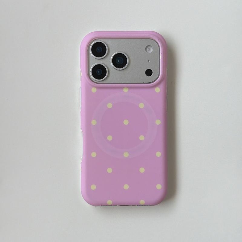 Spring Macaron Contrast Color Polka Dot Applicable to Apple 11promax Mobile Phone Case iPhone11/11/11 Magnetic Attraction 11