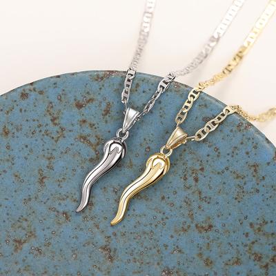 CAOSHI Fashionable Metal Chili Pendant Necklace Lady Fashion Gold Color/Silver Color Jewelry Hiphop Rock Style Party Accessories