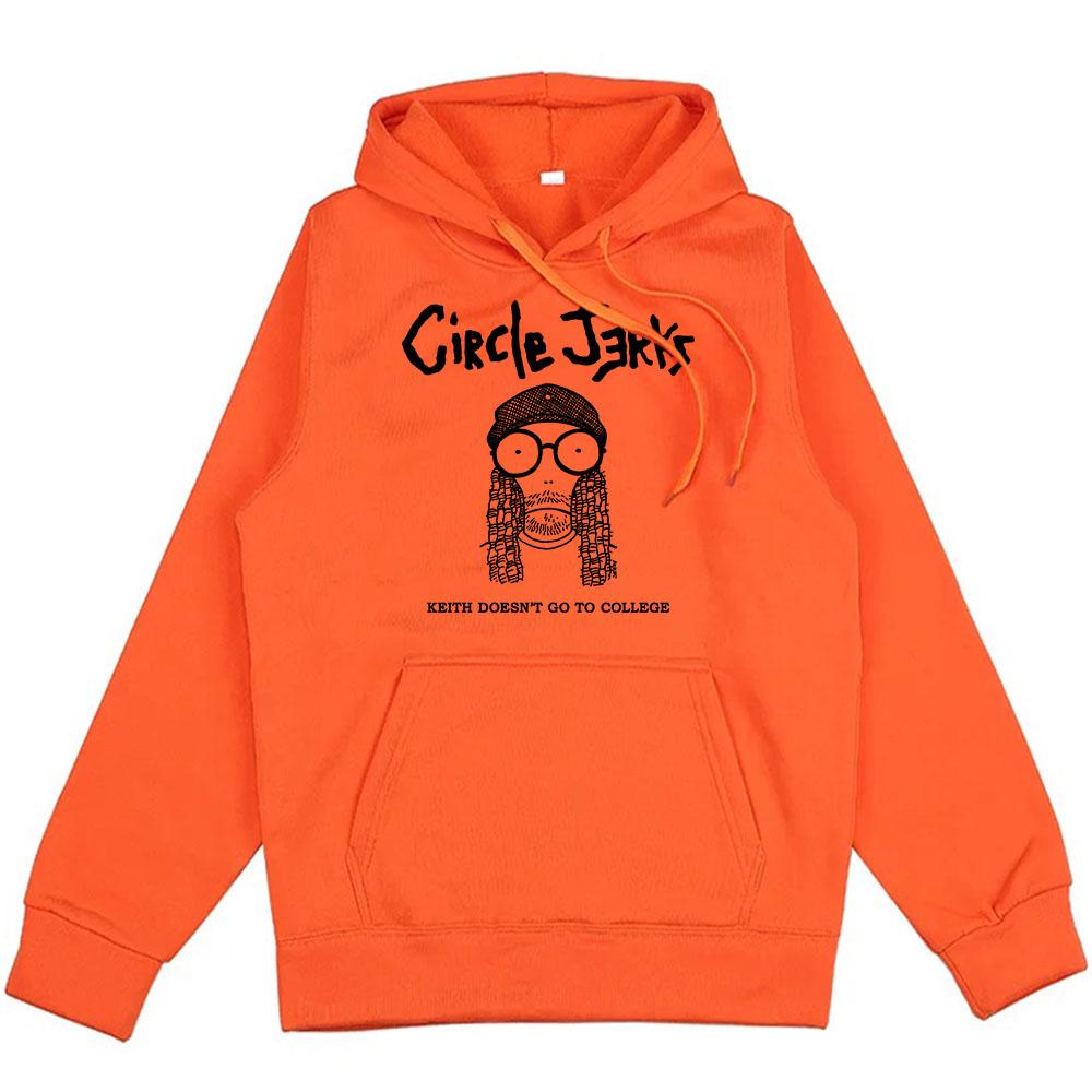 Keith Doesn't Go To College Hoodies Circle Jerks Punk Band Sweatshirts Rock Men Streetwear Graphic Clothes Unisex Hoodie