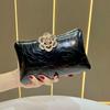 New Women's Printing Handbags Fashion Luxury Evening Clutch Bag Elegant Cocktail Party Purse Clutch Diamond Studded Banquet Bags