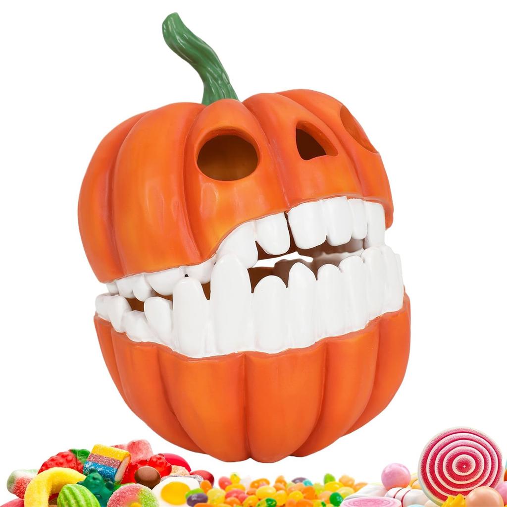 Candy Box - Halloween Candy Container, Decorative Storage Box | Bright Orange Festive Design, Easy Open Lid With Handle, Perfect For Kids Party Favors