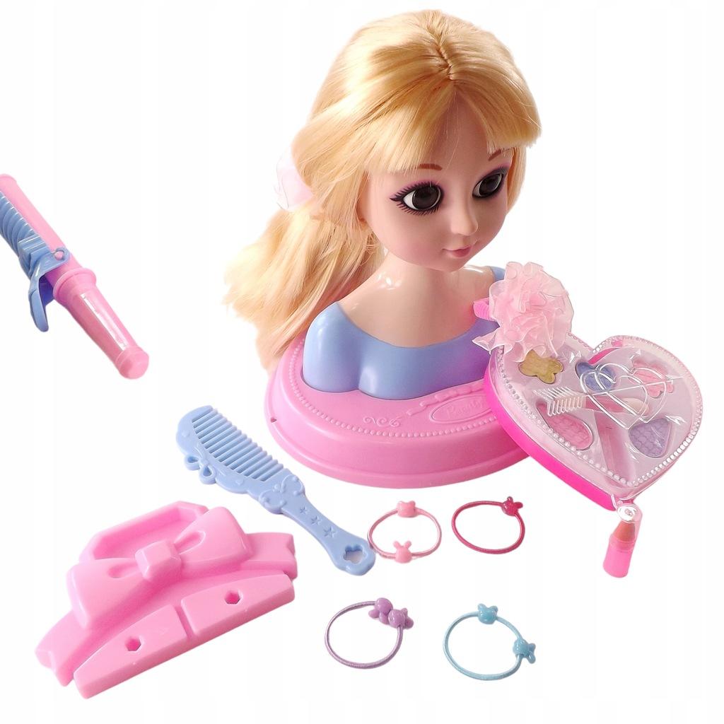 Doll Head for Combing and Makeup Bust with Styling Accessories