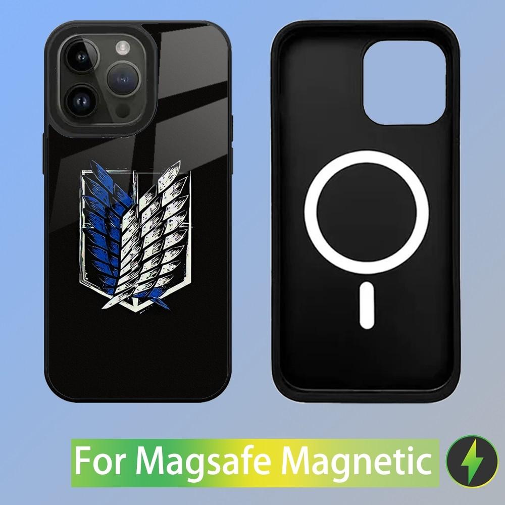 Eren Yeager Phone Case For iPhone 16,15,14,13,12,11,Plus,Pro,Max Mini Magsafe Magnetic Wireless Charging