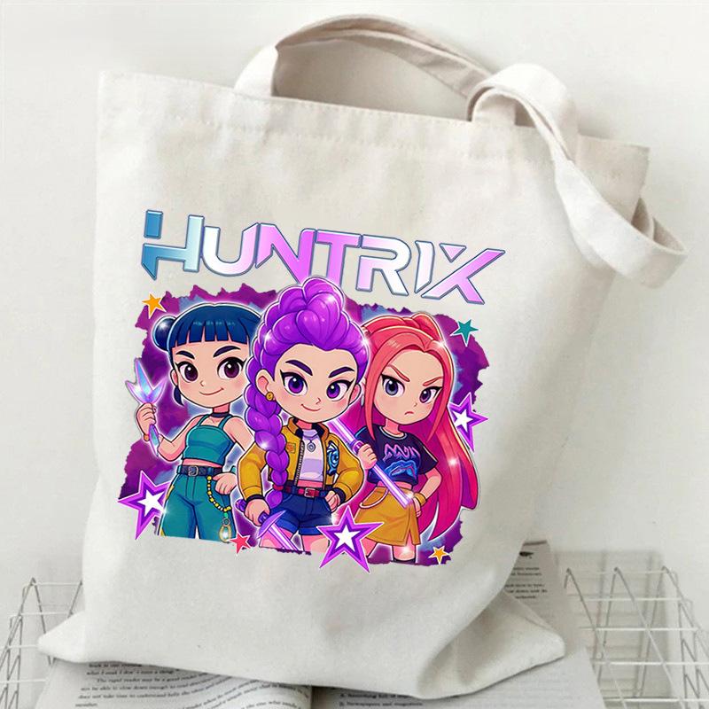 KPop Demon Hunters Student Everyday Versatile Shoulder Bag Fashion Demon Hunters Canvas Bag