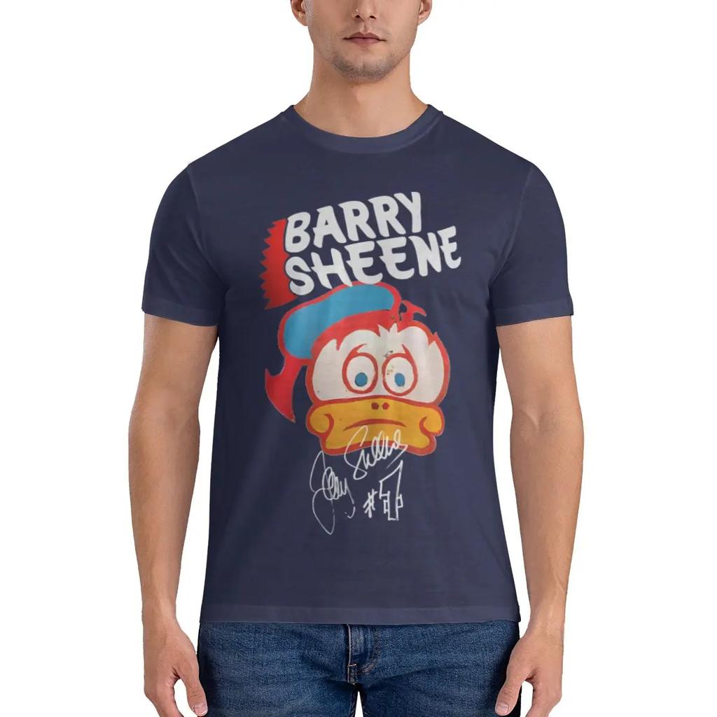T-Shirts Duck Helmet Novelty 100% Cotton Tee Shirt Short Sleeve Barry Sheene T Shirts Round Collar Clothes 4XL 5XL