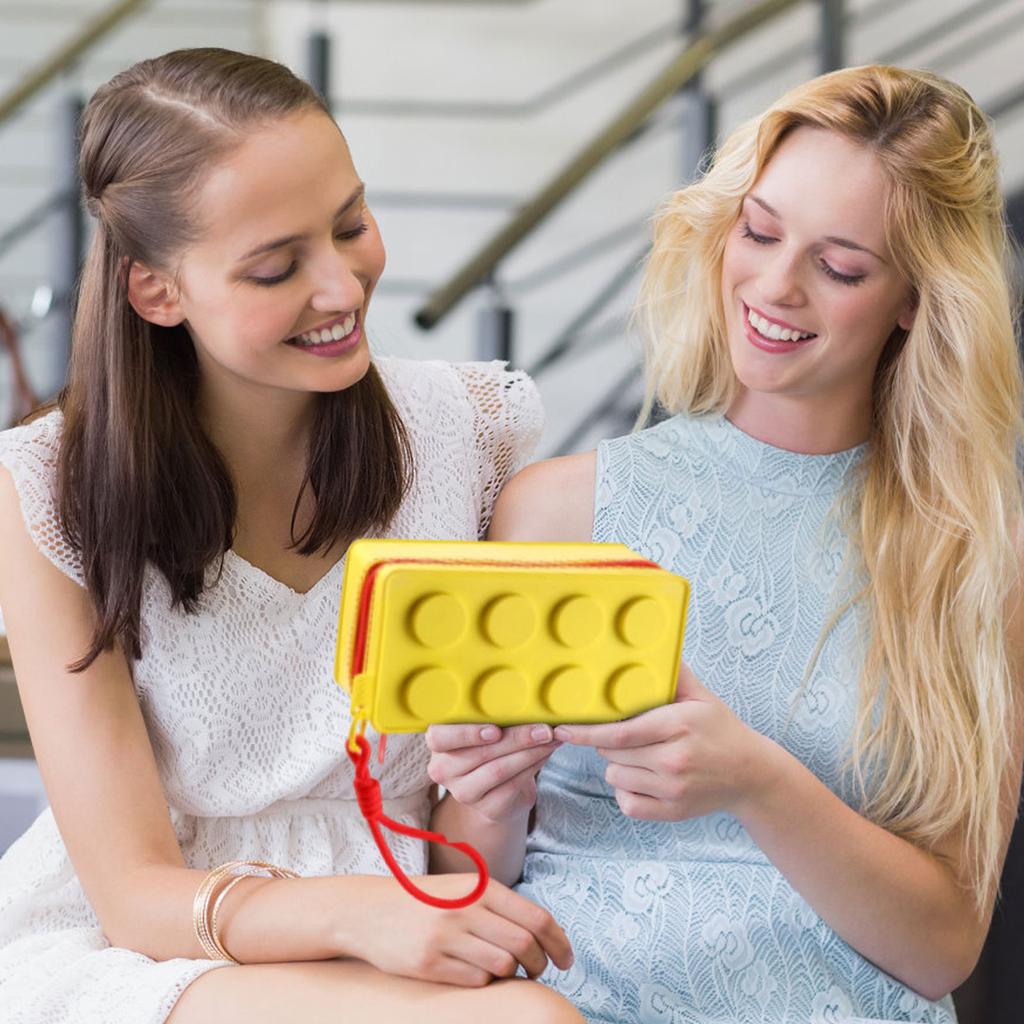 Block-shaped Zippered Storage Bag For Travel, Portable Cosmetics, Stationery, And Toiletries Organization.