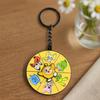 Egg Party Rotating Cartoon Animal Keychain: Classic Game Accessory and Children's Gift