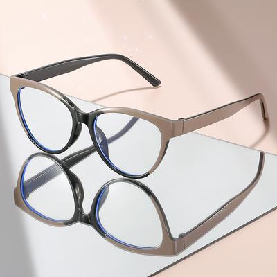 Classic Small-framed Cat Anti-blue Light Glasses with Gradient Color Frames, Suitable for Daily Wear and Street Photography