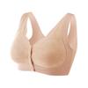 Middle Aged Women Vest Style Front Buckle Wireless Plus Size Gathering Bra