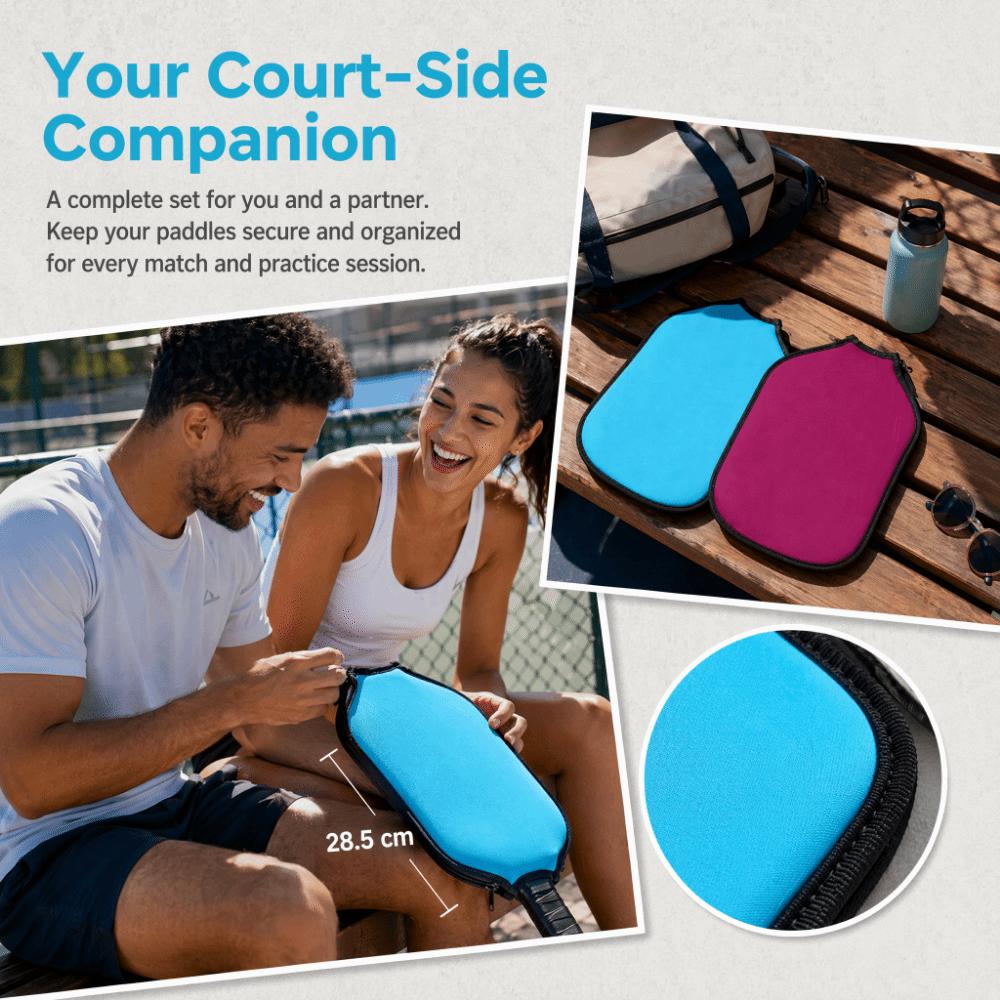 2PCS Soft Pickleball Paddle Cover Lightweight Pickleball Paddle Sleeve  For Pickleball