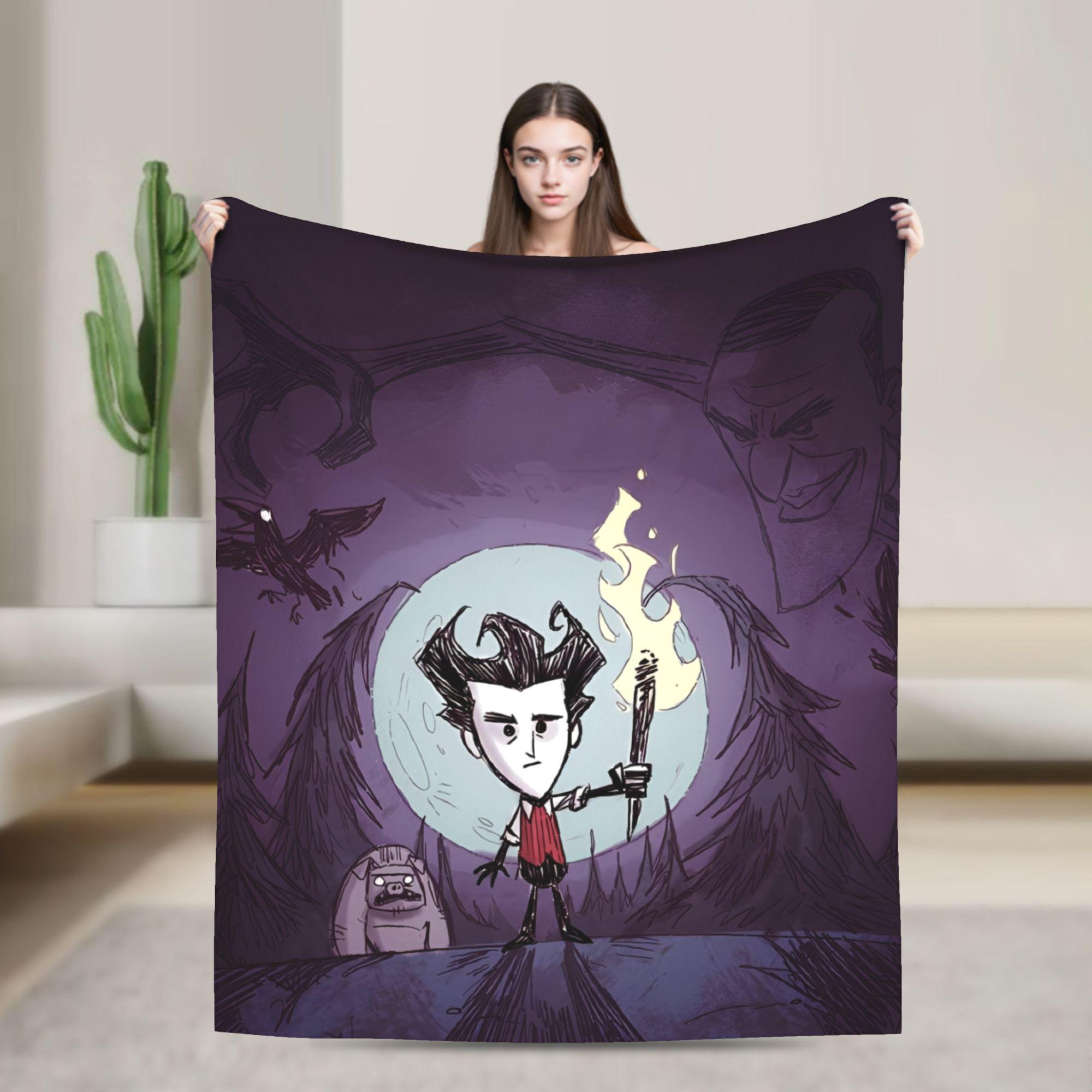 

Don t Starve Survival Game Flannel Throw Fashion Blanket Giant Boar for Bedding Knitted Fashion Blanket Outdoor Soft Portable Quilt 75x90cm