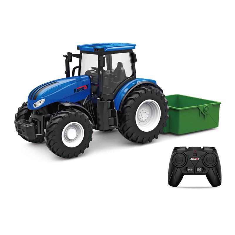 Alloy Remote Control Farmer Tractor Simulation Engineering Vehicle Electric Toy Farm Transport Vehicle 2.4G Remote Contro Vehicl