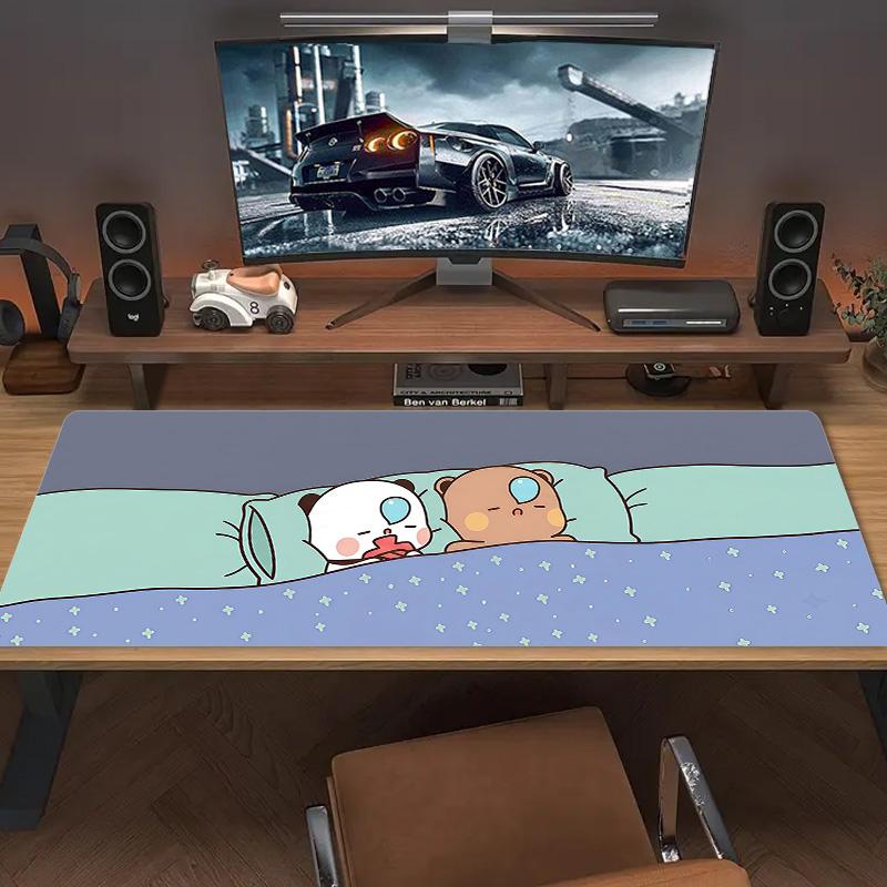 PandaBear Love Lace Solid Color Mouse Pad Large Gaming Table Cushion Non-slip Laptop Tablet Big Mousepad XXL Mat Mini PC Playmat With Lock edge