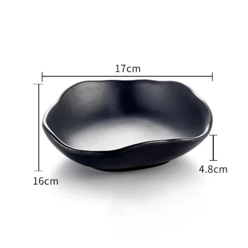

Западный Салат со стейком Десертная тарелка Индивидуальность Креатив Устойчивость к падению Пластик пищевого класса Черная матовая Посуда