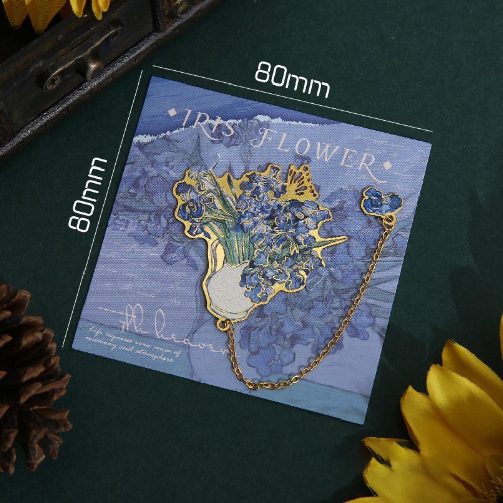 Reading Stationery Reading Book Clip Metal Bookmark Creative Flower Bouquet Bookmark Gift
