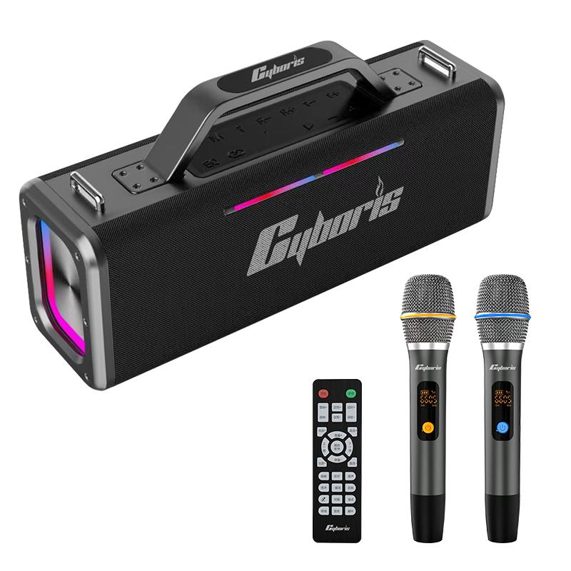 

CYBORIS X12 Bluetooth-compatible 5.3 Speaker with 6.5mm Interface 200W RGB Light Music Wireless Speaker Type A
