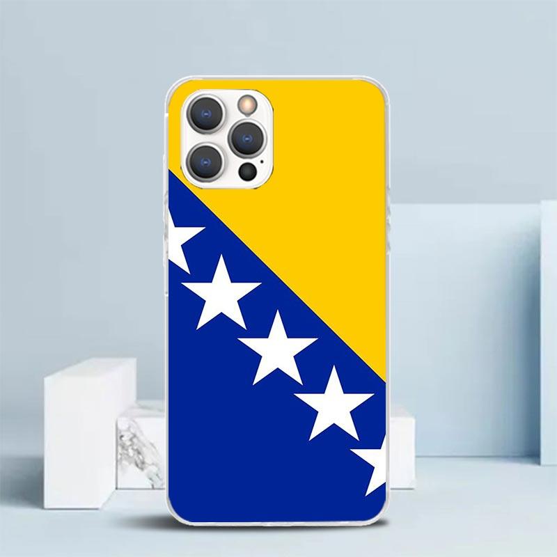 Bosnia And Herzegovina Flag Phone Case For IPhone 16 17 Air 16E 15 14 Plus 13 Mini 12 11 Pro Max 7 8 + SE 2020 Soft TPU Back Cov