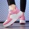 28-40 Children's Sneakers Running Shoes Two-wheeled Disassembly Student Skate Shoes Sneakers