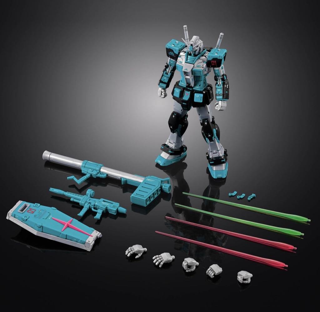 BANDAI SPIRITS RG Mobile Suit Gundam Gundam Miku Maßstab Plastikmodellbausatz RX-78-2 Ver.2.0 [Hatsune Ver.] 1/144 Vorgefärbt