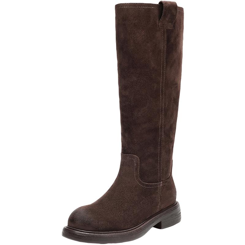 Belle Women s Retro Western High-Top Boots 35