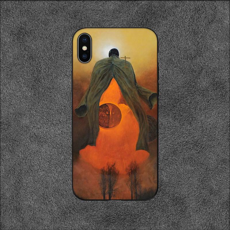 Чехол для телефона Zdzislaw Beksinski Art для iPhone 11 12 Mini 13 14 Pro XS Max X 8 7 6s Plus SE XR Shell iPhone14ProMax