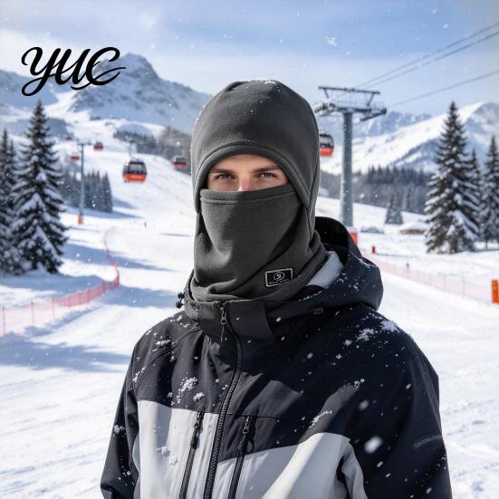 Fleece Ski Mask Outdoor Cycling Balaclava Face Mask, Winter Windproof Full Cover Neck Gaiter for Men Women Thermal Headgear