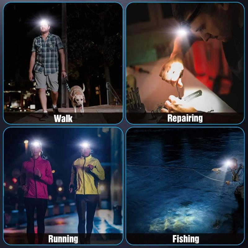 Highlight LED Headlight Motion Sensor Emergency Head Flashlight Forehead Flashlight Outdoor Fishing Camping Waterproof Headlamp