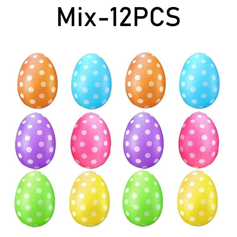 6-18PCS Easter Inflatable Egg Balloon 16 Inch Blow Up Yard Decor for HolidayParties Home Celebration and FestiveEvent Decoration