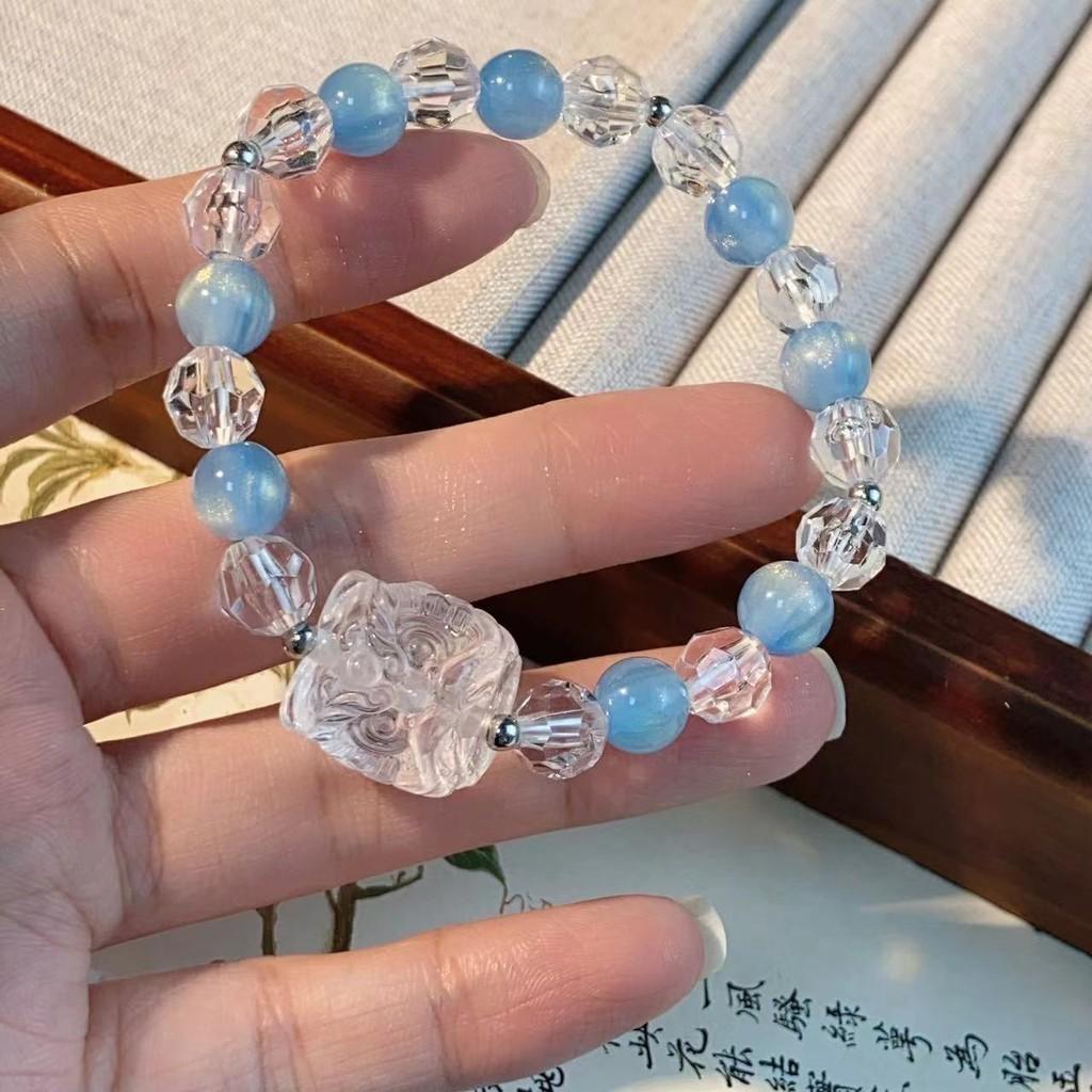 Chinese Retroinspired Style Alloy Bracelet For Women With Beads Geometric