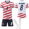 2026 U.S. Canada Mexico World Cup No. 10 Jersey Prisic 8 McKenney Team Home Set Fan Edition