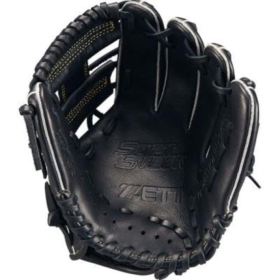 ZETT Youth Soft Steer Baseball Glove Black SS BJGB74510F (All-Around) (1900) Size