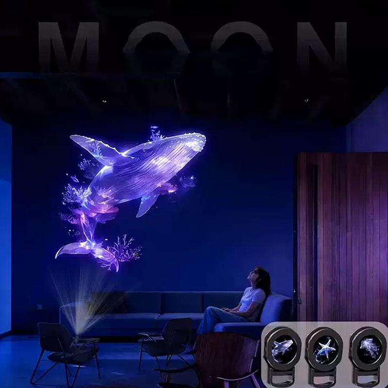 Led Usb Projector Light 3/6Pcs Projection Patterns- Adjustable Whale Butterfly Jellyfish Starfish Night Light Festival Gift