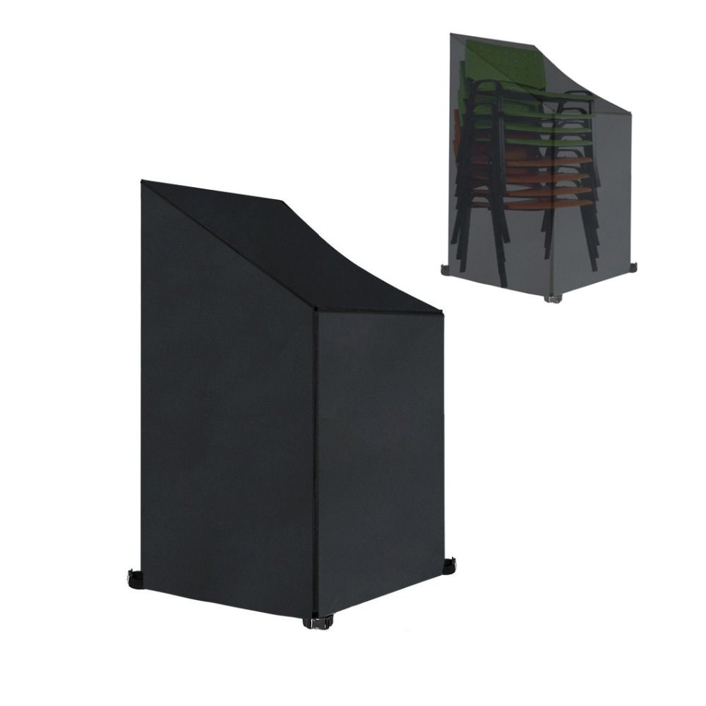 Anti-UV Chair Covers 210D Oxford Fabric Stackable Chair Covers Furniture Protector  Garden Outdoor