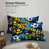 3pcs Bedding Set Cartoon Football 3D PrintED Brushed Comfortable Duvet Cover King Queen Twin Single Size Bithday Gift Room Decor