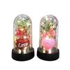 1 Piece Valentine's Day Gift Gypsophila Love Heart Flower Bouquet With Lamp Night Light Acrylic Cover Home Decoration Crafts