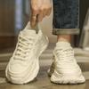 Thick-soled Heightening Sneakers Men's Autumn Breathable Little White Dad Shoes High-end White Shoes