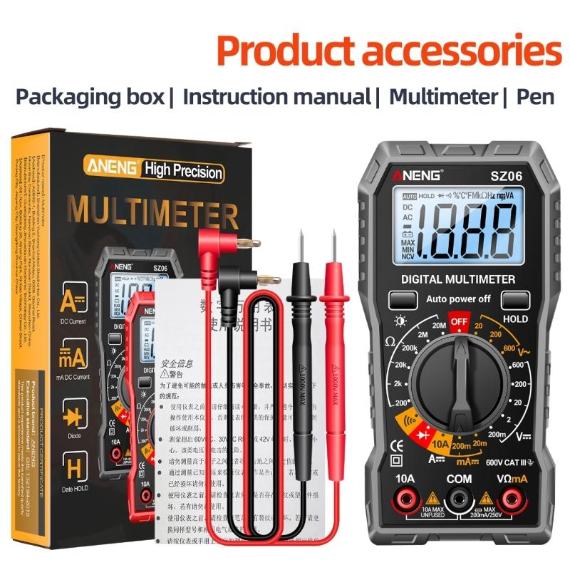 Digital Multimeter Pen Meter USB Charge Voltmeter Auto Ranges Voltage Tester Backlight Flashlight Sensitivity Adjustable