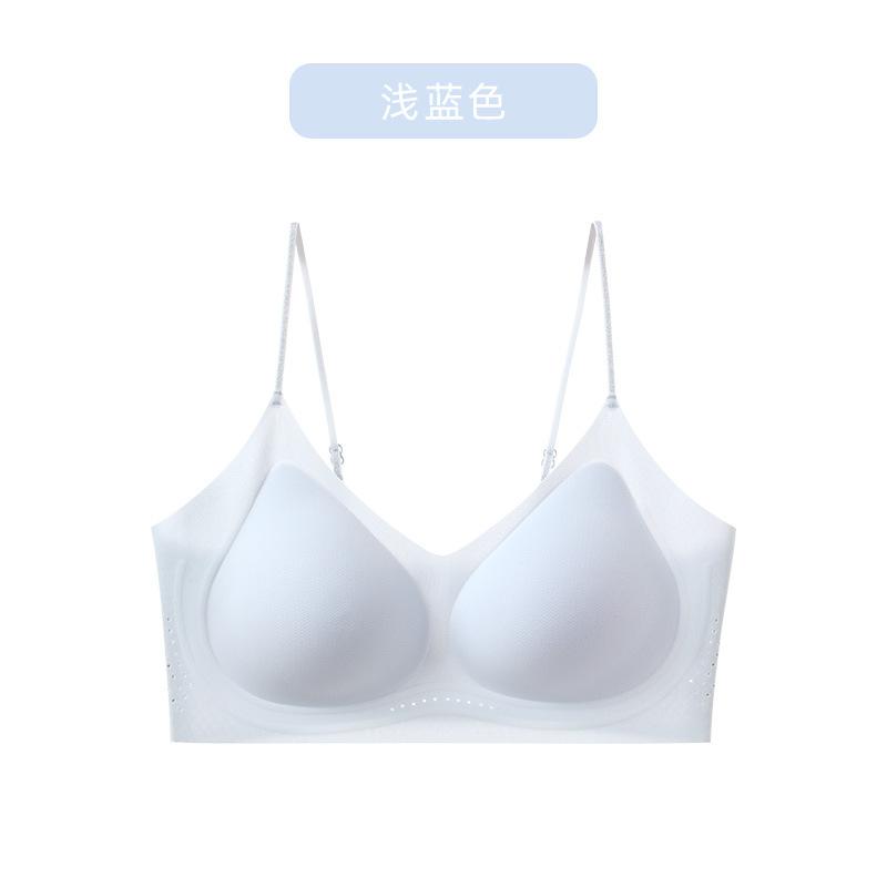 [Customized] Liquid foundation invisible seamless breathable vest type flash drill thin shoulder strap soft support text