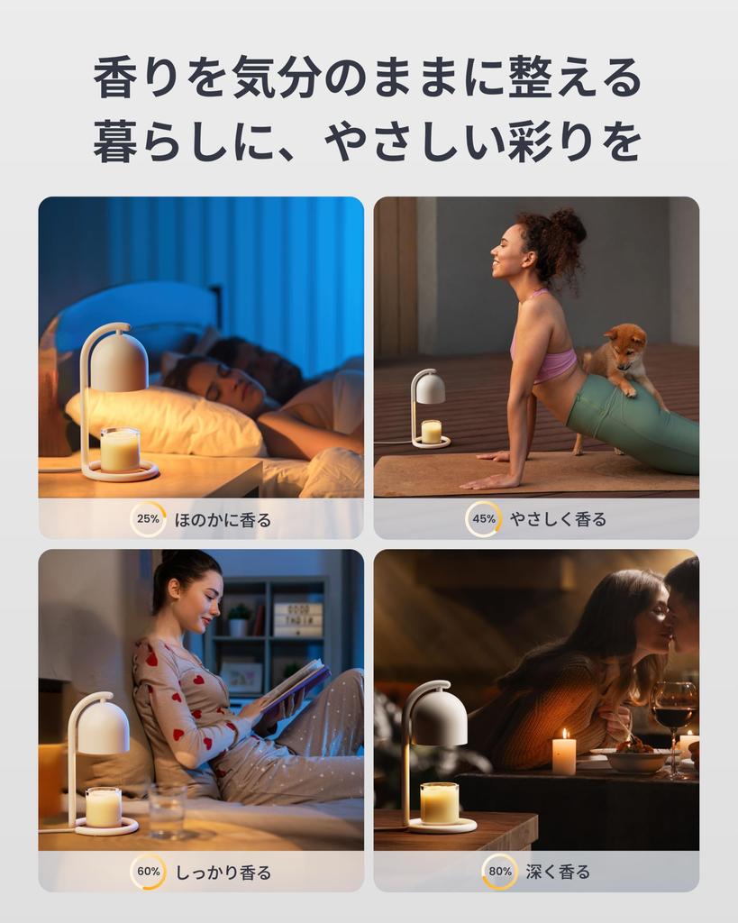 SwitchBot Candle Warmer with Timer and Controller - Alexa Compatible - Smart Candle Light with Stepless Dimming, Includes 2 Halogen Bulbs, Wi-Fi & Blu