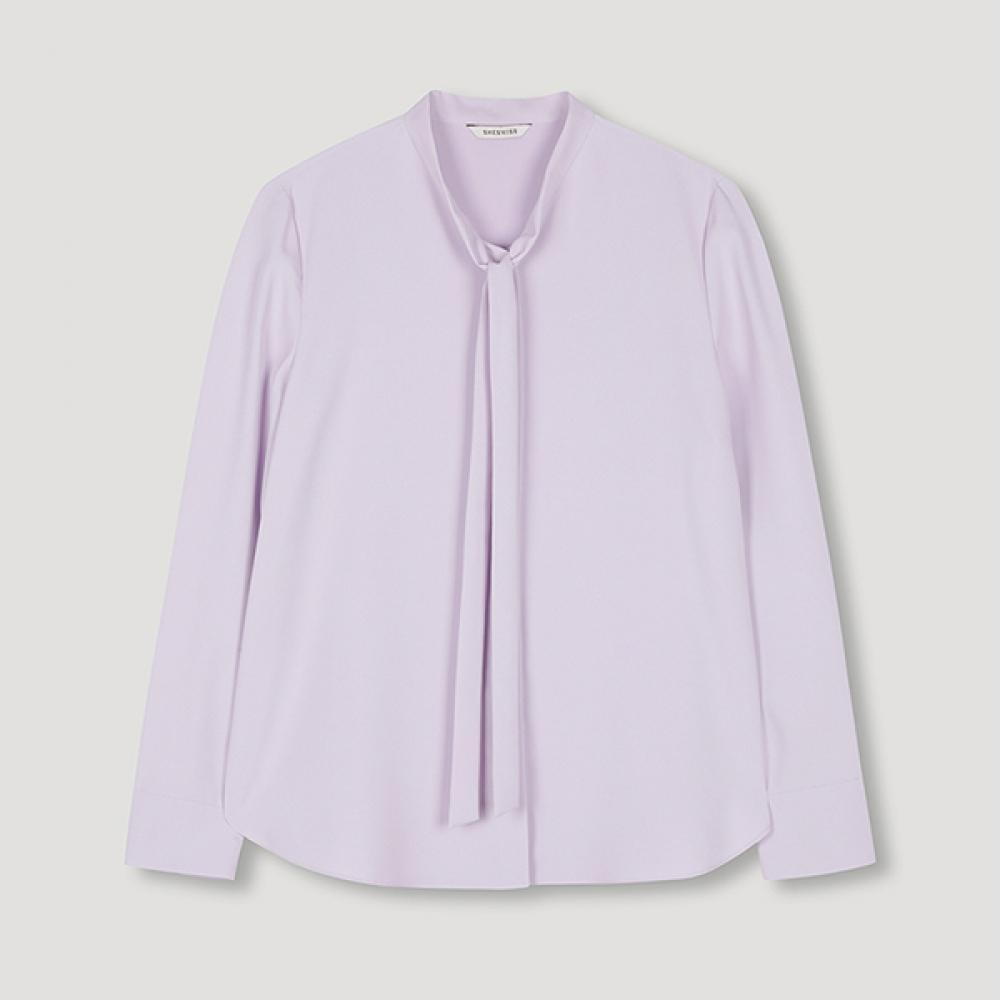

[She S miSS] Slim Tie Neck blouSe Swwblo11010 Lv light violet/77