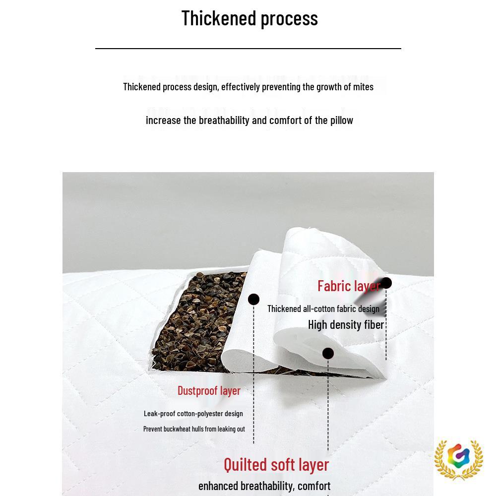 Poszewka na wkład poduszki z łuski gryki: Czysta Bawełna, Podwójny Zamek Błyskawiczny, Pogrubiony, Worek na Wypełnienie Poduszki Bezpieczny dla Dziecka, Tekstylia Domowe.
