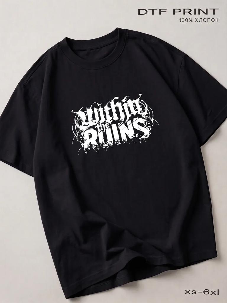 Black T-shirt Within The Ruins, Metal Back In