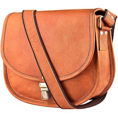 Bolsa feminina vintage couro de cabra real mensageiro crossbody bolsa casual
