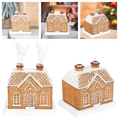 Christmas Cabin Incense Burner Resin Cottage Incense Burner Ornament Creative for Table Centerpiece Decor